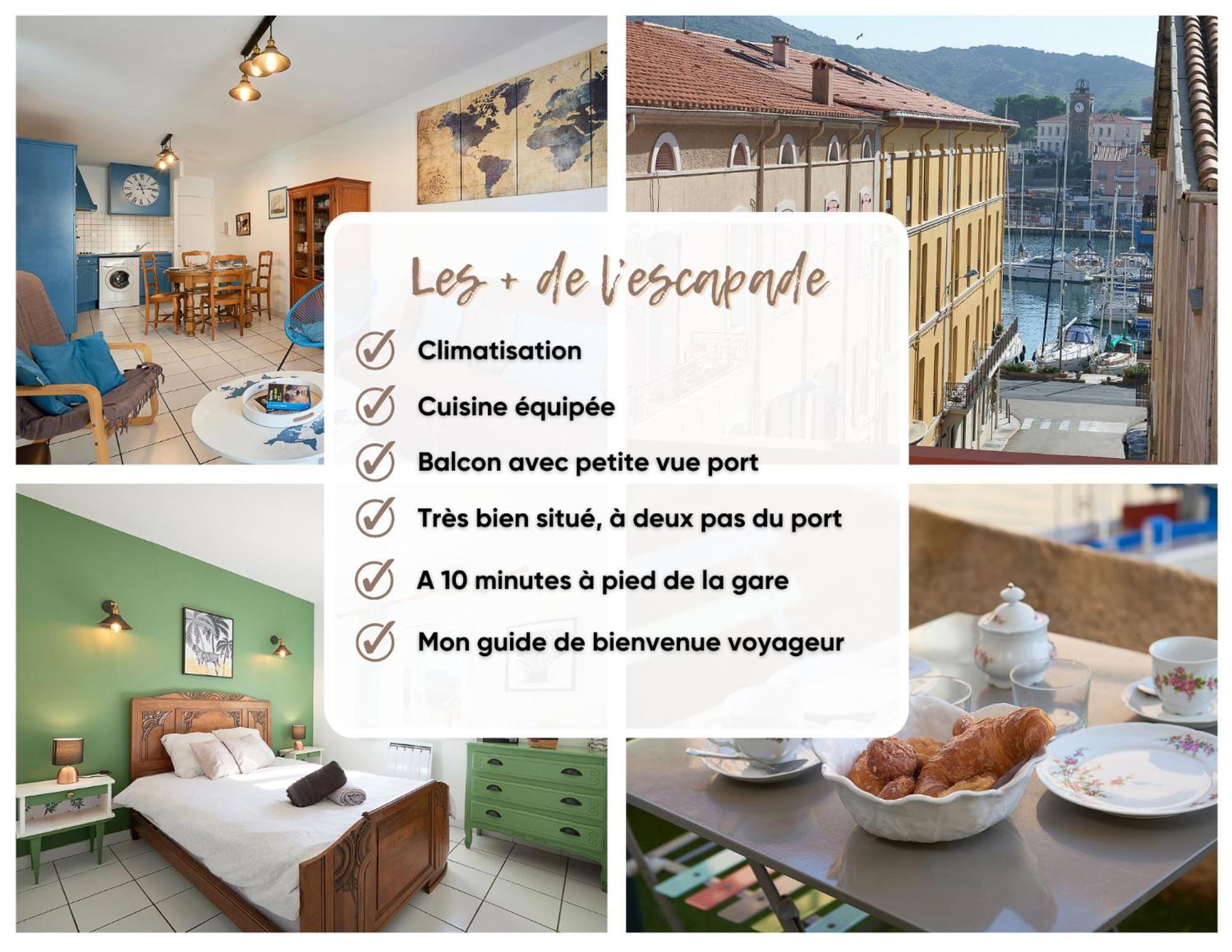 Apartmán L'Escapade, Port A 200M, Climatisation Et Balcon Port Vendres Exteriér fotografie